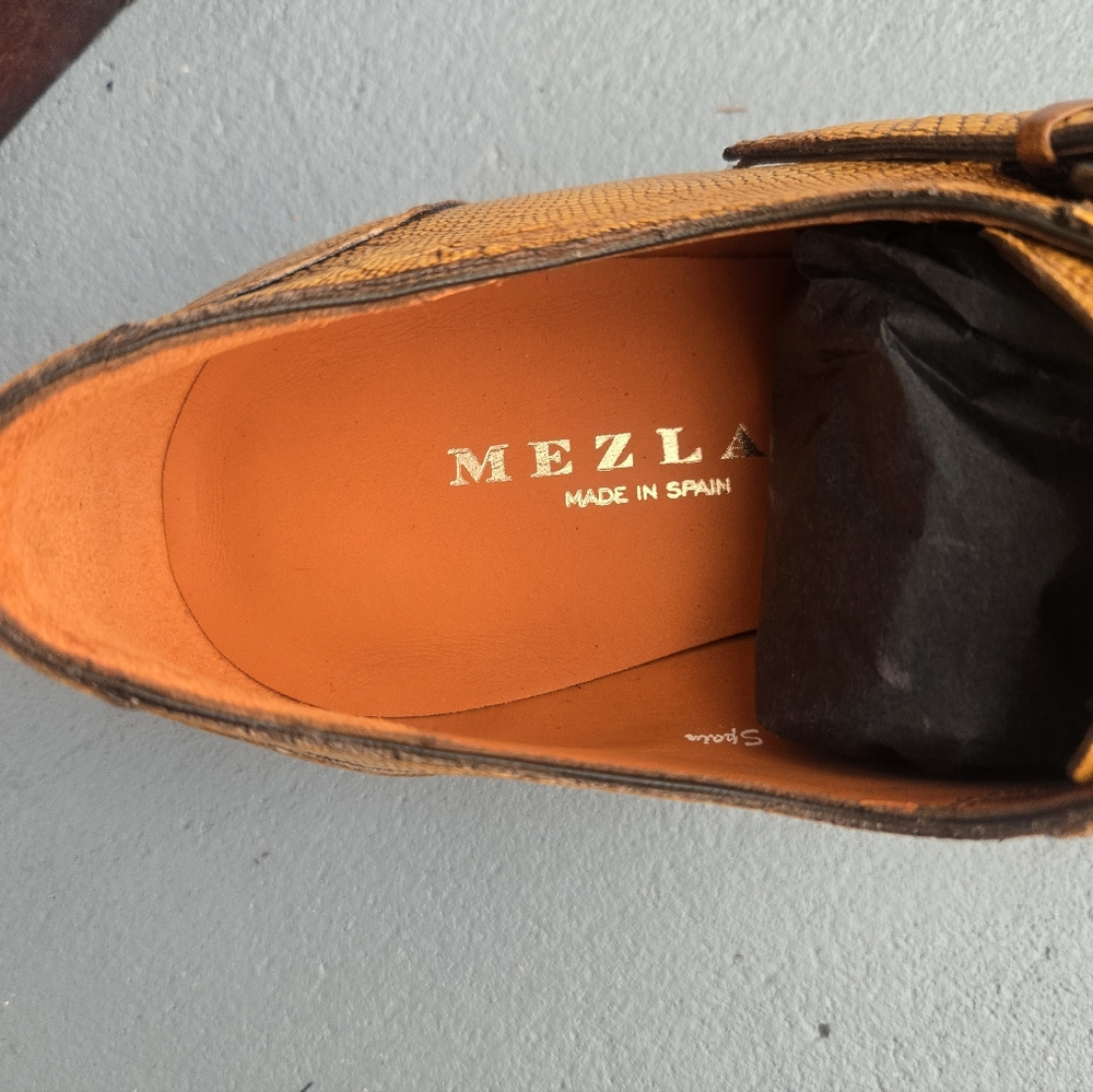 Mezlan Genuine Lizzard Skin Mens Shoes 10 Bnib Hp 🔥🔥🔥🔥🔥 - Picture 3 of 5